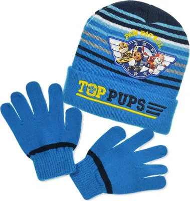 Produktbild von Disney Paw Patrol Winter blaue Mütze und Handschuh Set