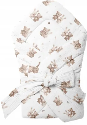 Produktbild von Baby-Einschlagdecke / Pucktuch Aus Musselin (Crinkle-Musselin) 75 × 75 Cm
