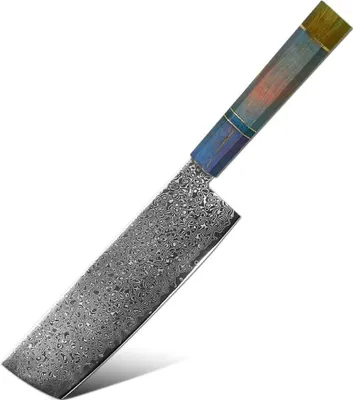 Produktbild von Damast Küchenmesser Yorokobi Nakiri – Präzision für Gemüse | Mehrfarbig KP37567