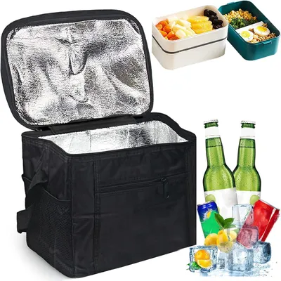 Produktbild von Faltbare Kš¹hltasche, Picknicktasche, Kš¹hltasche, Lunchtasche, Eisbeutel, Mini-Kš¹hltasche, kleine faltbare Thermotasche, isolierte Lunchtasche, Kš¹hlbox fš¹rs Picknick