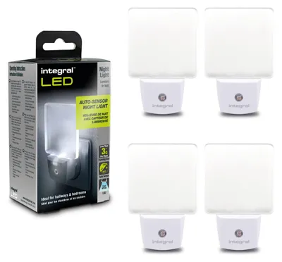 Produktbild von Integral LED Steckdosen-Nachtlicht mit Dämmerungssensor | Automatisches Ein-/Aus