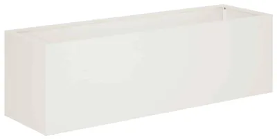 Image de vidaXL Pot de jardin blanc, 80 x 30 x 30 cm, en acier laminé à froid