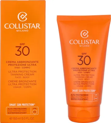 Produktbild von Collistar Ultra Protection Tanning Cream SPF30, Sonnenschutzcreme, Gesicht & Körper, Tube, Anti-Aging, Anti-Mitesser, Feuchtigkeitsspendend, Nährend, 150 ml, Erwachsene