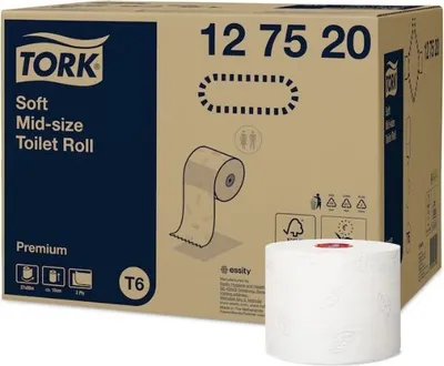 Zdjęcie produktu dla Tork 127520, Biały, 90 m, 9,9 cm, 13,2 cm, 3,5 cm, 302,9 g