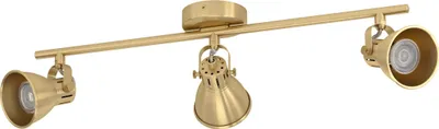 Immagine prodotto di Eglo 900172 SERAS LED GU10 faretto triplo 3x3W 595x65mm Ottone-oro spazzolato