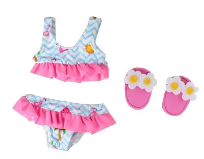 Obrázok produktu pre Heless bikiny pre bábiky modré/ružové pre bábiky od 28-35 cm