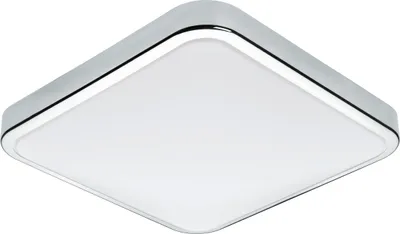 Produktbild von EGLO LED Badezimmer-Deckenlampe Manilva 1, 1 flammige Deckenleuchte, Material: Stahl und Kunststoff, Farbe: Chrom, weiß