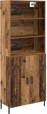 Obrázok produktu pre Highboard Staré drevo 69,5 x 32,5 x 180 cm Kompozitné drevo