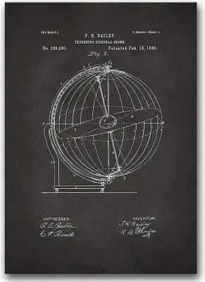 Produktbild von Poster - Canvas - Leinwand - 59,4 cm x 84,1 cm - Fotoposter - Leinwandkunst - Globus Patent