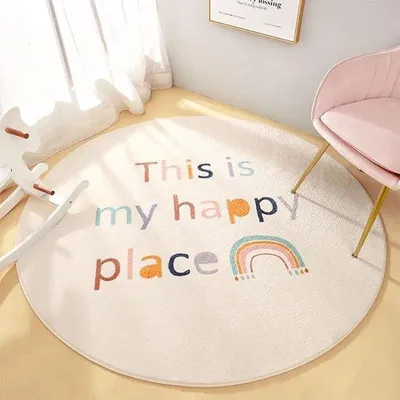 Produktbild von Famanu Kinderteppich Antirutsch mit Cartoonprint - 100 x 100 cm