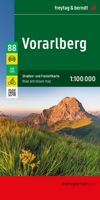 Immagine prodotto di Mappa stradale del Vorarlberg, edizione Freytag & Berndt, scala 1:100.000