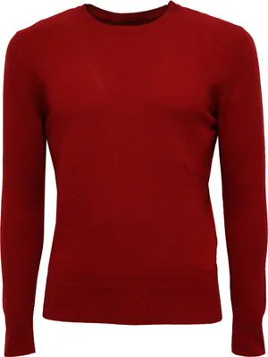 Produktbild von 9819Y maglione uomo HOSIO rot Mix Wolle/Kaschmir Rundhalspullover Mann