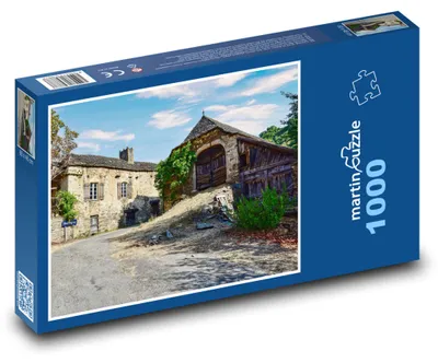 Produktbild von Puzzle 1000 Ruhiger Dorfhof - martinpuzzle