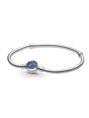 Produktbild von PANDORA Damenarmband aus 925er Silber mit blauen Kristallen