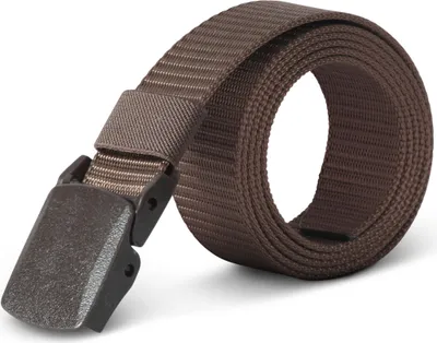 Produktbild von hemmy Canvas Uni Stoffgürtel 130cm lang 3cm breit, Verstellbarer Arbeitsgürtel ohne Löcher - Kunststoffschnalle - Gürtel für Damen und Herren