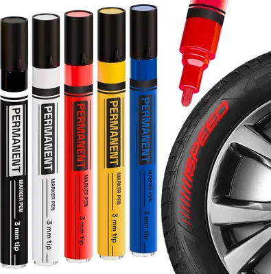 Obrázek produktu pro Sada olejových fixů 5 kusů s hrotem 3 mm Barevné rychleschnoucí fixy