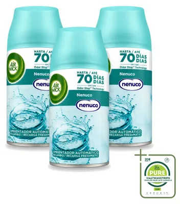 Obrázek produktu pro 3 kusy náplně do osvěžovače vzduchu Air Wick Freshmatic, vůně Nenuco, objem 250 ml - balení
