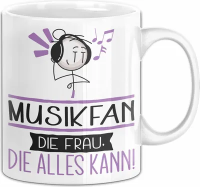 Produktbild von Musikfan Geschenk Tasse Becher Die Frau Die Allen Kann Geschenkidee für eine Musikfan Lustig (Weiß)