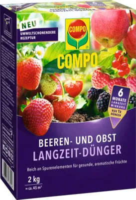 Produktbild von Langzeitdünger COMPO Beeren Langzeitdünger 2 kg, 6 Monate Langzeitwirkung, auch für Obstbäume