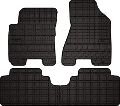 Produktbild von Gummi-Fußmatten für Kia Sportage II 2004-2010 (SUV) – 4-tlg, Schwarz, passgenau – Wielganizator SolidPRO