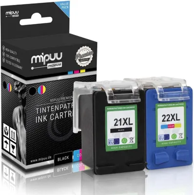 Produktbild von Mipuu Tinte ersetzt HP 21 XL / 22 XL Multipack (1x Black / 1x Color)