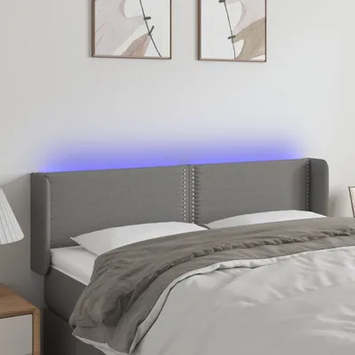 Produktbild von LED Kopfteil Dunkelgrau 147x16x78/88 cm Stoff , Kopfteile Design 2024