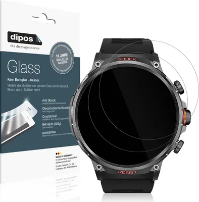 Produktbild von 2x Schutzfolie für WalkerFit M6Max - Anti-Shock 9H Folie dipos Glass Kunststoffglas