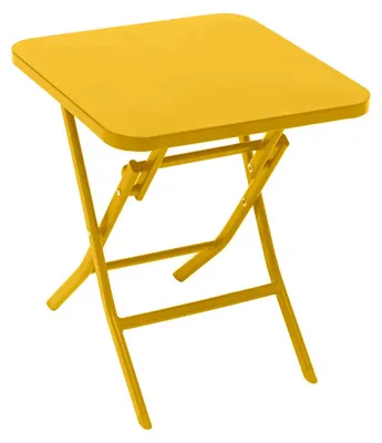 Produktbild von Beistelltisch/gartentisch Oase - Metall - gelb - 40 x 40 x 45 cm - Outdoor - klappbar