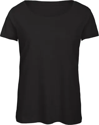 Produktbild von B&C TW056 | DamenTriblend T-Shirt /Sehr langlebig, flexibel, faltenfrei - Farbe: Black - Größe: XS