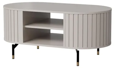 Produktbild von Selsey Zante - Couchtisch oval mit Ablage, graubeige, 104x56 cm