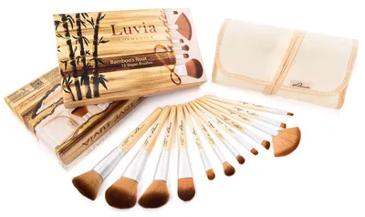 Produktbild von 12-tlg. Set: Make-Up Pinsel 'Bamboo's Root' - Vegan