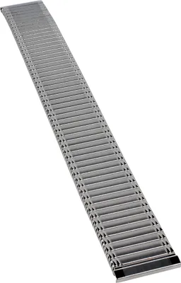 Produktbild von Minott | Uhrenarmband Zugband silberfarben, teilpoliert 31636S, Stegbreite:18mm