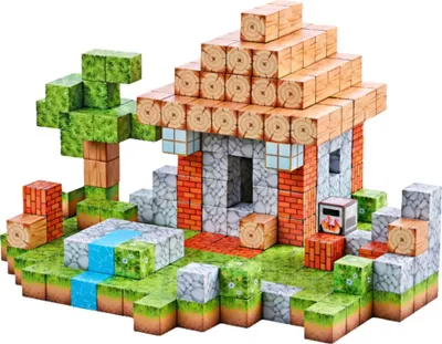 Obrázok produktu pre LEAN Toys 28816 Magnetické stavebné kocky 3D – Štvorcový svet, 312 ks