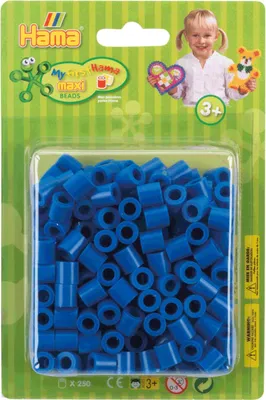Image de Hama Maxi perles de fer à repasser Bleu, 250pcs.