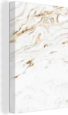 Obrázok produktu pre MuchoWow® - Plátno - Mramor - Zlatá - Biela, nástenný obraz, nástenné dekorácie obrazy obývacia izba, 60x90cm