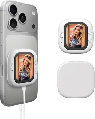 Produktbild von ZELURXX Handy Selfie Bildschirm Mini Magnetischer Kabelgebundener Bildschirm, 2.01 Zoll, Bluetooth, Helligkeit einstellbar, iOS/Android