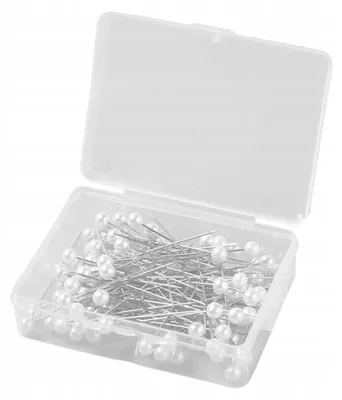 Produktbild von MIXFORM Stecknadeln mit weißen Köpfen, 100 Stück für Handwerk