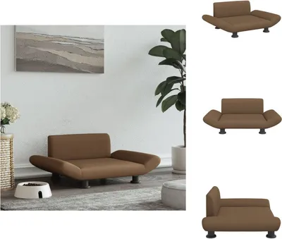 Obrázek produktu pro vidaXL Pelíšek pro psy hnědý 70x45x28 cm látka - Pelíšky pro psy