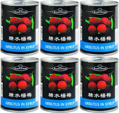 Produktbild von [ 6x 567g / 230g ATG ] Royal Orient Arbutus Früchte in Sirup | Erdbeerbaum Frucht gezuckert