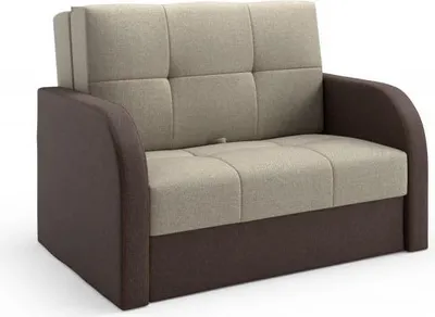 Produktbild von LIKMA Togo 2-Sitzer Sofa Dunkelbeige/Braun mit Schlaffunktion 135 cm Komfortable Schlafcouch mit Bettkasten Stoff Inari