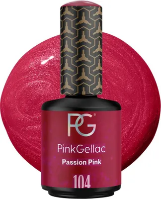 Produktbild von Pink Gellac - Shellac Nagellack 15 ml - Passion Pink Gellack - UV Nagellack