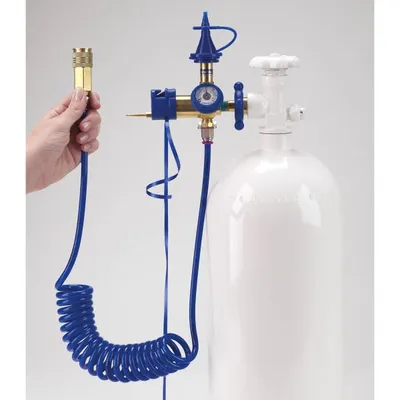 Produktbild von Riehtmüller - Regulator 10-Fuß-Verlängerungsschlauch-Aufbaugerät mit Manometer 300 BAR