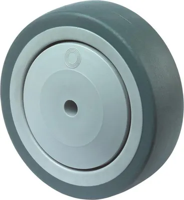 Image de Roue de secours D.150mm Tgf.100kg Gum.grise D.10mm moyeu 38mm BS ROLLEN