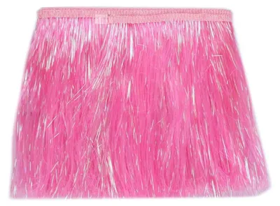 Glitzerfranse 20 cm x 4,5 m, rosa, Folieneffekt, Partydeko