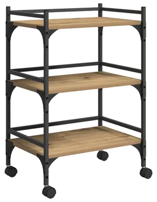 Produktbild von vidaXL Küchentrolley Artisan-Eiche 50 x 35 x 75,5 cm Holzwerkstoff
