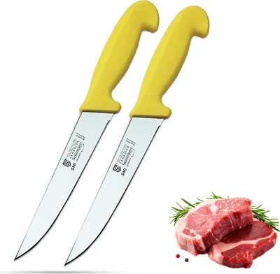 Produktbild von SMI 2 Stück 7 Zoll Kochmesser - Solingen Metzgermesser, Fleischmesser & Stechmesser, Edelstahl