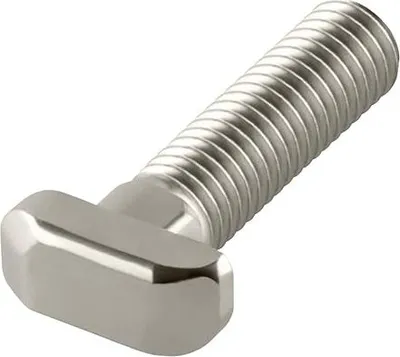 Produktbild von Hammerschrauben, T-Schraube Nut 8, M8, M8 für 30x30, 40x40 Konstruktionsprofile- Montageprofile (50, vernickelt, M8 x 30)