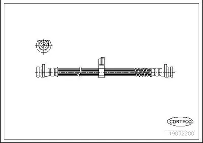 Produktbild von CORTECO 19032280 Bremsschlauch Hinten für LAND ROVER Freelander SUV (L314) Freelander SUV Cabrio (L314)