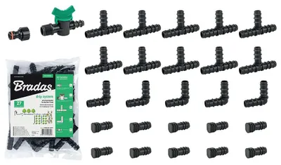 Image de BRADAS Set de 27 accessoires pour tuyau d'arrosage de 16 mm BR-DSWA20-SET1