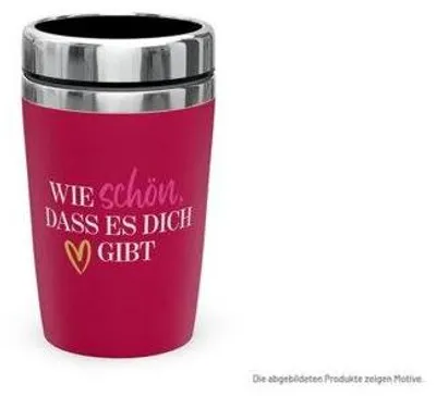 Produktbild von Thermobecher to go „Auf uns Mädels“, Motiv „Wie schön, dass es Dich gibt“, 240 ml